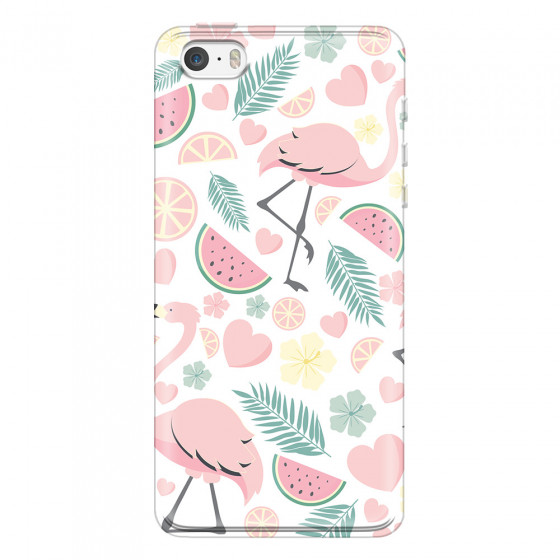 APPLE - iPhone 5S - Soft Clear Case - Tropical Flamingo III