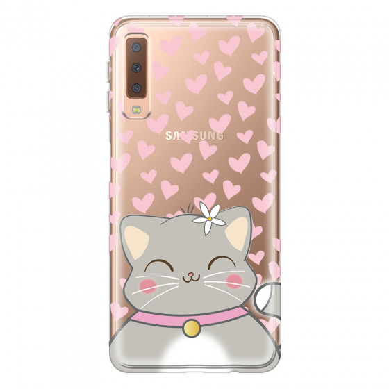 SAMSUNG - Galaxy A7 2018 - Soft Clear Case - Kitty