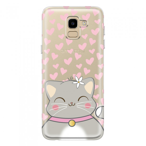 SAMSUNG - Galaxy J6 - Soft Clear Case - Kitty