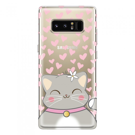 SAMSUNG - Galaxy Note 8 - Soft Clear Case - Kitty