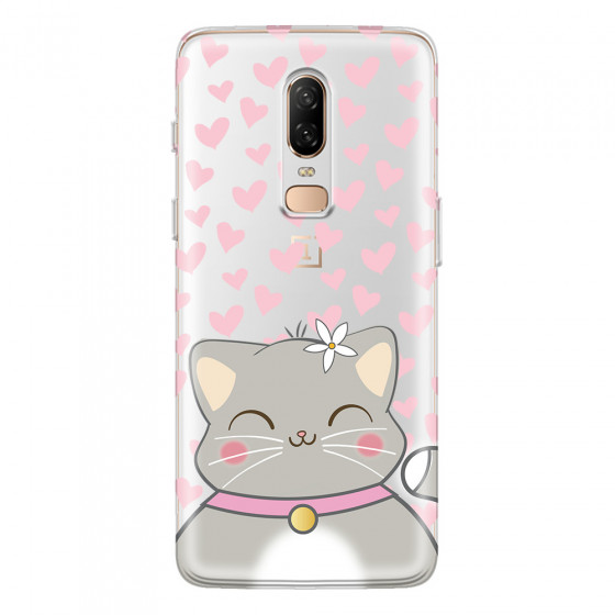 ONEPLUS - OnePlus 6 - Soft Clear Case - Kitty