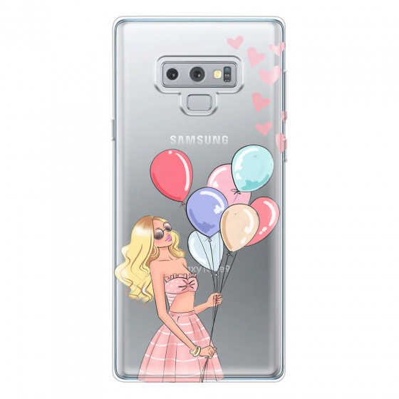 SAMSUNG - Galaxy Note 9 - Soft Clear Case - Balloon Party
