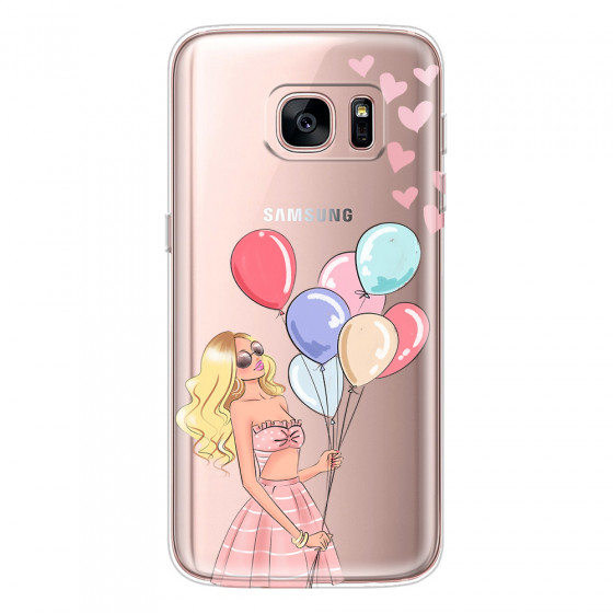 SAMSUNG - Galaxy S7 - Soft Clear Case - Balloon Party