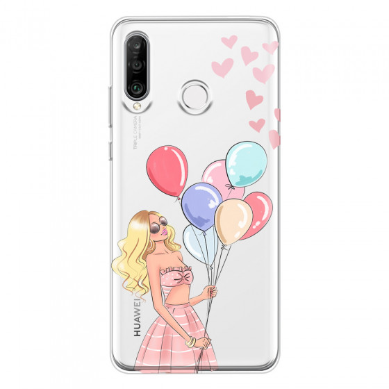 HUAWEI - P30 Lite - Soft Clear Case - Balloon Party