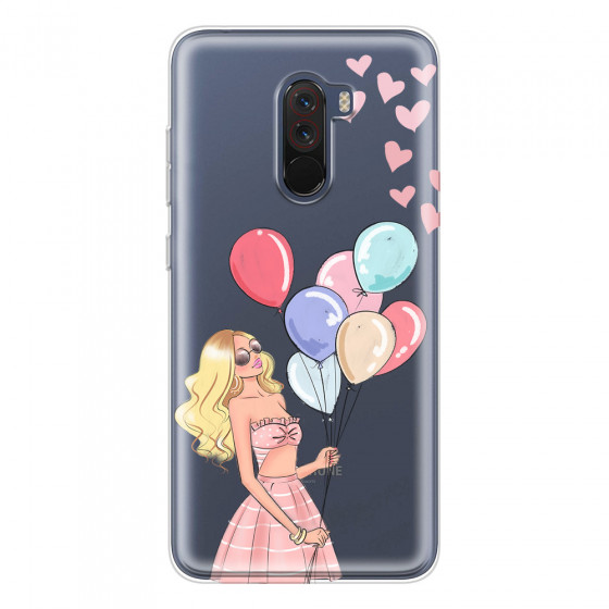 XIAOMI - Pocophone F1 - Soft Clear Case - Balloon Party