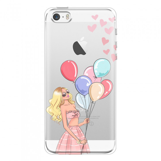 APPLE - iPhone 5S - Soft Clear Case - Balloon Party