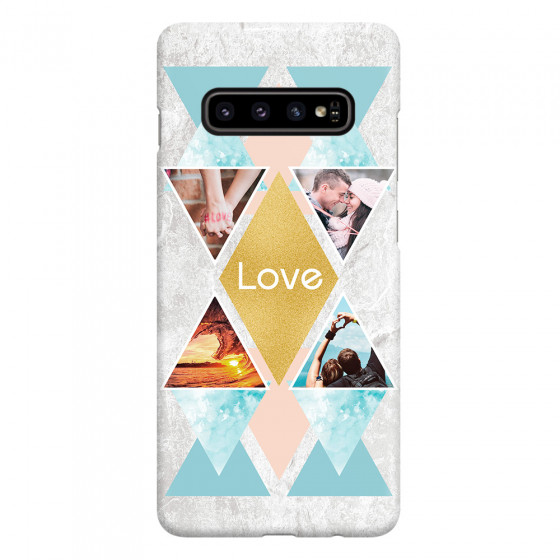 SAMSUNG - Galaxy S10 - 3D Snap Case - Triangle Love Photo