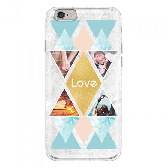 APPLE - iPhone 6S - Soft Clear Case - Triangle Love Photo