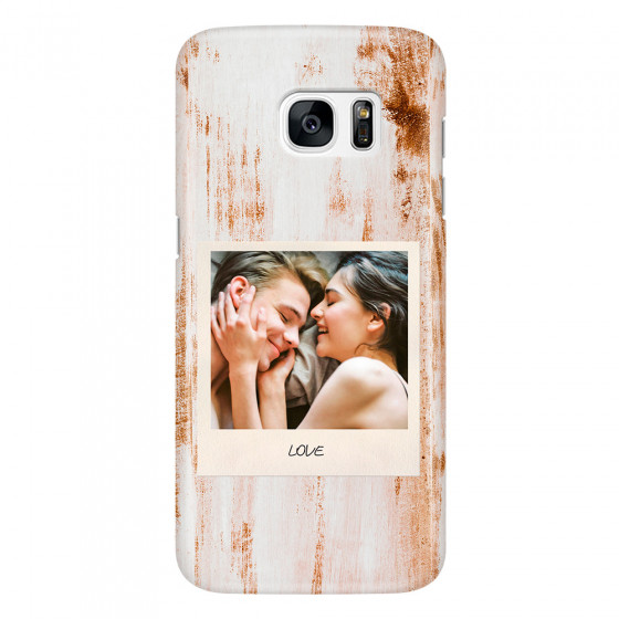 SAMSUNG - Galaxy S7 Edge - 3D Snap Case - Wooden Polaroid