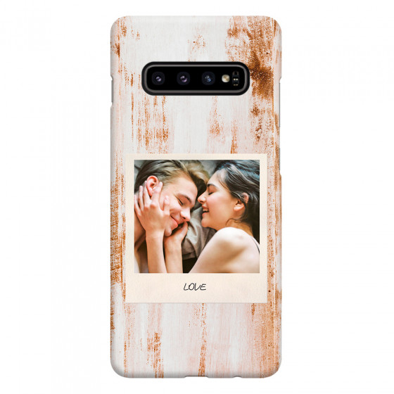 SAMSUNG - Galaxy S10 - 3D Snap Case - Wooden Polaroid