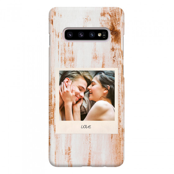 SAMSUNG - Galaxy S10 Plus - 3D Snap Case - Wooden Polaroid