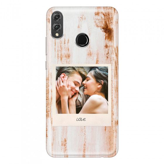 HONOR - Honor 8X - Soft Clear Case - Wooden Polaroid