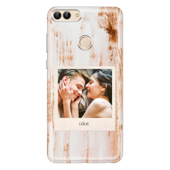 HUAWEI - P Smart 2018 - Soft Clear Case - Wooden Polaroid