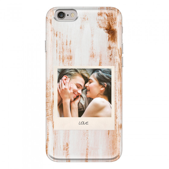 APPLE - iPhone 6S - Soft Clear Case - Wooden Polaroid