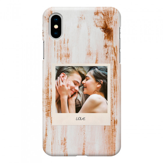 APPLE - iPhone X - 3D Snap Case - Wooden Polaroid