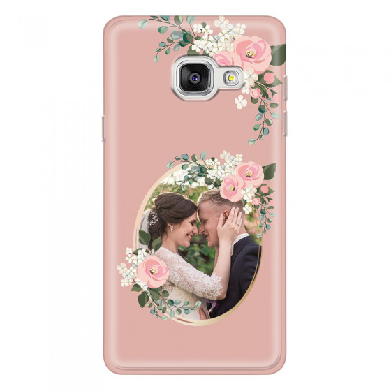 SAMSUNG - Galaxy A3 2017 - Soft Clear Case - Pink Floral Mirror Photo