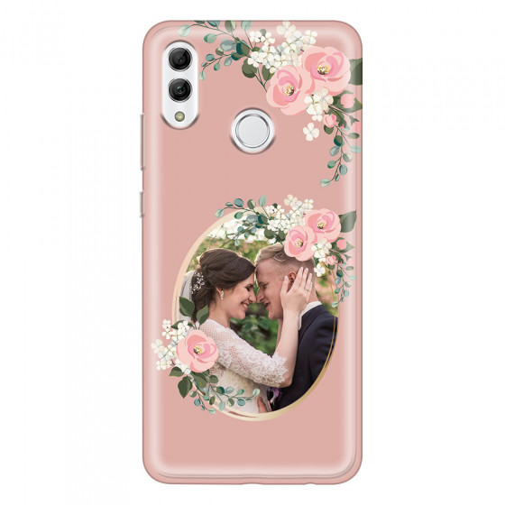 HONOR - Honor 10 Lite - Soft Clear Case - Pink Floral Mirror Photo
