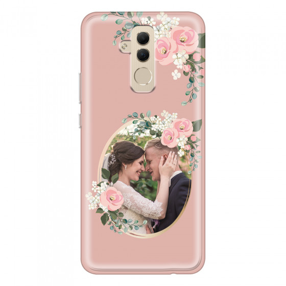 HUAWEI - Mate 20 Lite - Soft Clear Case - Pink Floral Mirror Photo