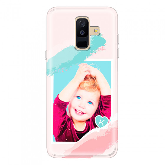 SAMSUNG - Galaxy A6 Plus - Soft Clear Case - Kids Initial Photo