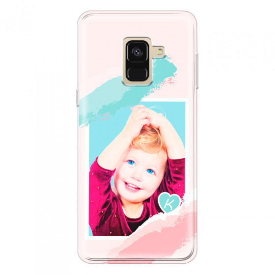 SAMSUNG - Galaxy A8 - Soft Clear Case - Kids Initial Photo