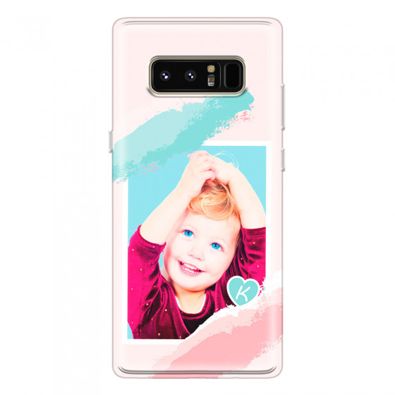 SAMSUNG - Galaxy Note 8 - Soft Clear Case - Kids Initial Photo