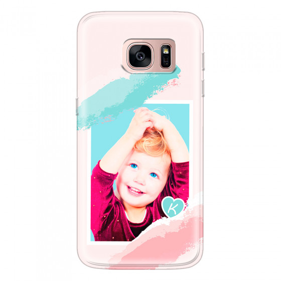 SAMSUNG - Galaxy S7 - Soft Clear Case - Kids Initial Photo