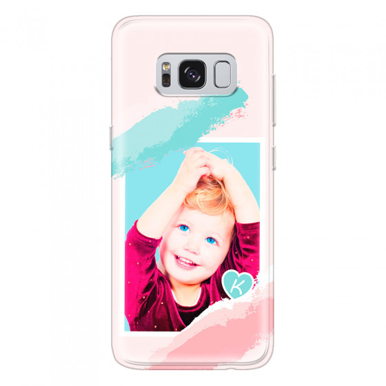 SAMSUNG - Galaxy S8 Plus - Soft Clear Case - Kids Initial Photo