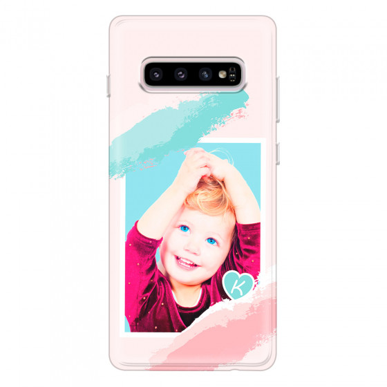 SAMSUNG - Galaxy S10 - Soft Clear Case - Kids Initial Photo