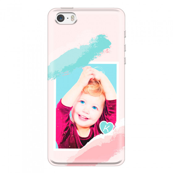 APPLE - iPhone 5S - Soft Clear Case - Kids Initial Photo