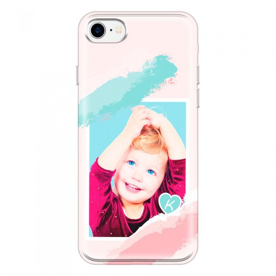 APPLE - iPhone 7 - Soft Clear Case - Kids Initial Photo