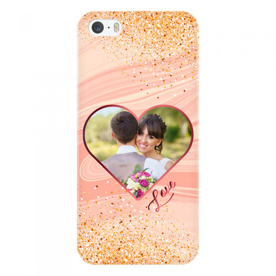 APPLE - iPhone 5S - 3D Snap Case - Glitter Love Heart Photo