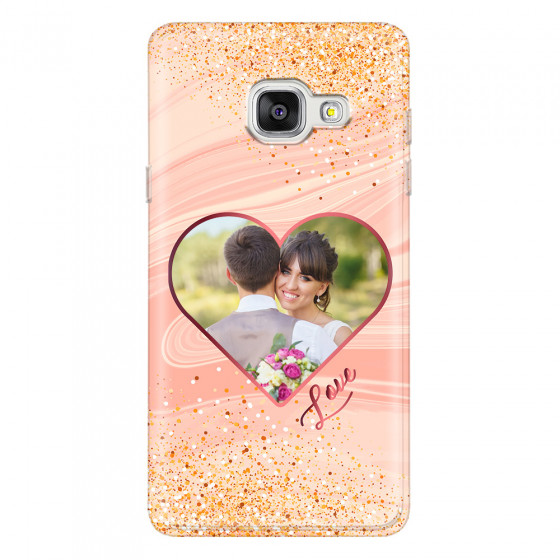 SAMSUNG - Galaxy A3 2017 - Soft Clear Case - Glitter Love Heart Photo