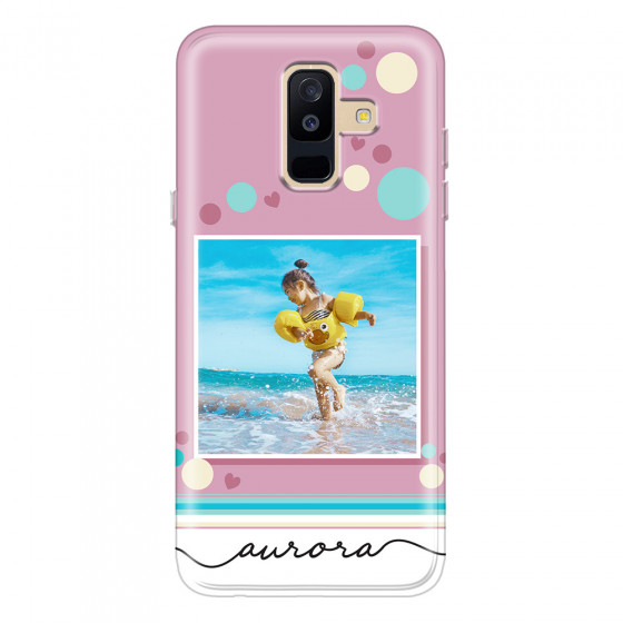 SAMSUNG - Galaxy A6 Plus - Soft Clear Case - Cute Dots Photo Case