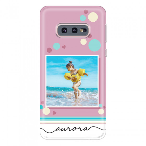 SAMSUNG - Galaxy S10e - Soft Clear Case - Cute Dots Photo Case
