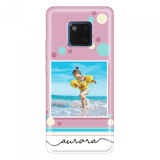 HUAWEI - Mate 20 Pro - Soft Clear Case - Cute Dots Photo Case