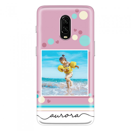 ONEPLUS - OnePlus 6T - Soft Clear Case - Cute Dots Photo Case
