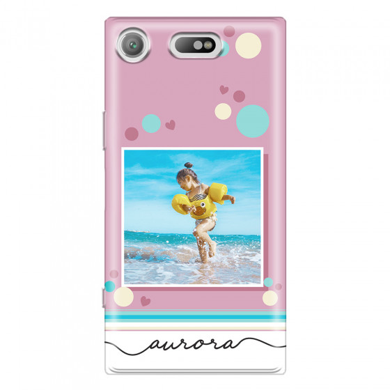 SONY - Sony XZ1 Compact - Soft Clear Case - Cute Dots Photo Case