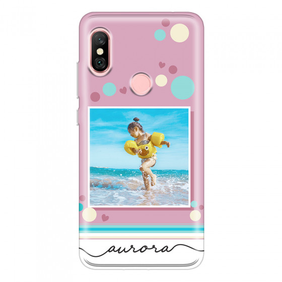 XIAOMI - Redmi Note 6 Pro - Soft Clear Case - Cute Dots Photo Case