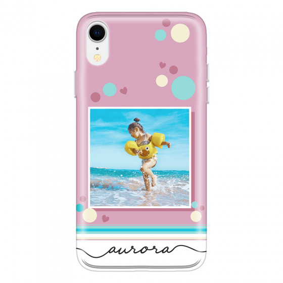 APPLE - iPhone XR - Soft Clear Case - Cute Dots Photo Case