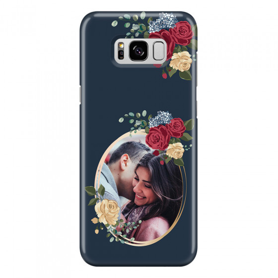 SAMSUNG - Galaxy S8 - 3D Snap Case - Blue Floral Mirror Photo