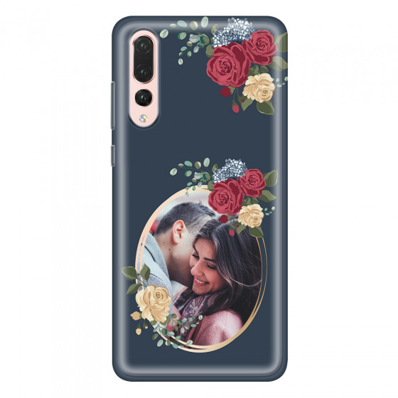 HUAWEI - P20 Pro - Soft Clear Case - Blue Floral Mirror Photo