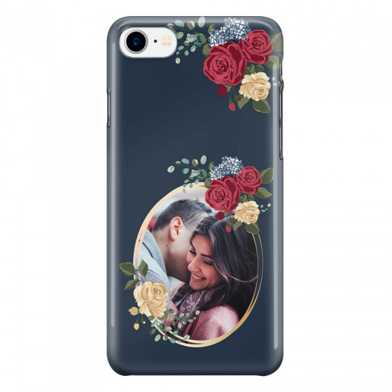 APPLE - iPhone 7 - 3D Snap Case - Blue Floral Mirror Photo