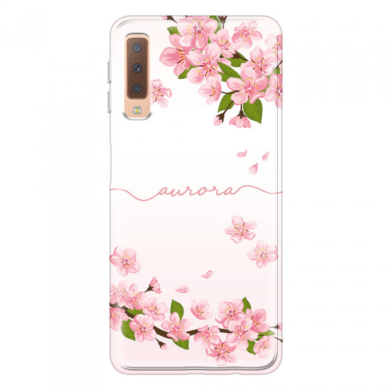 SAMSUNG - Galaxy A7 2018 - Soft Clear Case - Sakura Handwritten