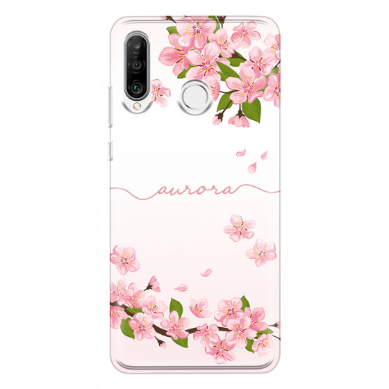 HUAWEI - P30 Lite - Soft Clear Case - Sakura Handwritten