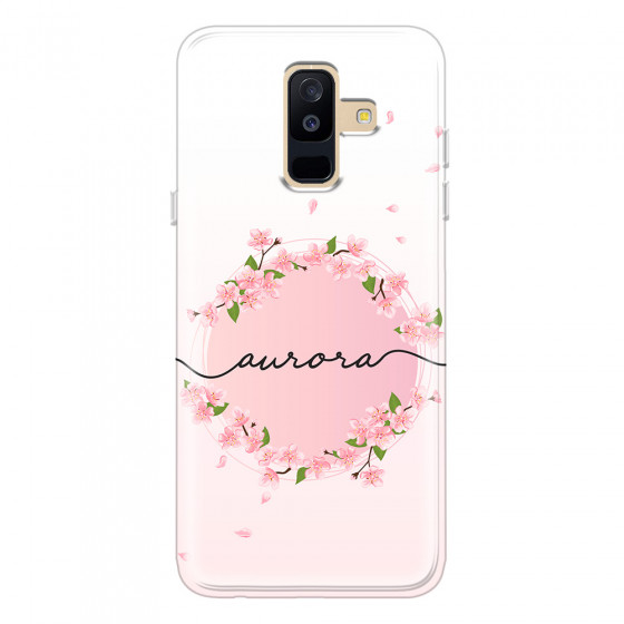 SAMSUNG - Galaxy A6 Plus - Soft Clear Case - Sakura Handwritten Circle