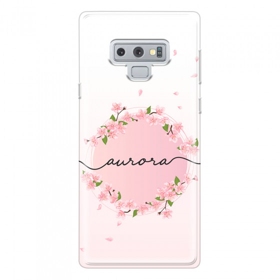SAMSUNG - Galaxy Note 9 - Soft Clear Case - Sakura Handwritten Circle