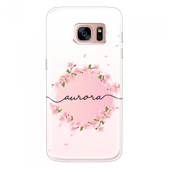 SAMSUNG - Galaxy S7 - Soft Clear Case - Sakura Handwritten Circle