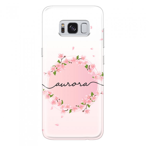 SAMSUNG - Galaxy S8 Plus - Soft Clear Case - Sakura Handwritten Circle