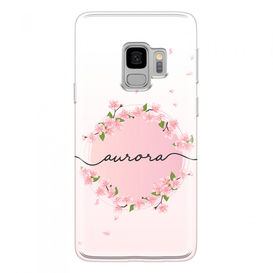 SAMSUNG - Galaxy S9 - Soft Clear Case - Sakura Handwritten Circle