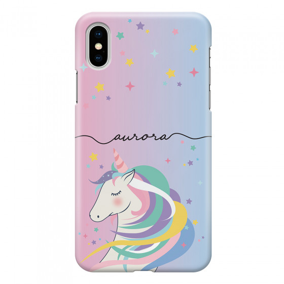 APPLE - iPhone XS Max - 3D Snap Case - Pink Unicorn Handwritten